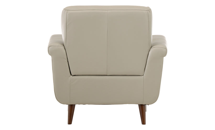 Beige armchair on a white background